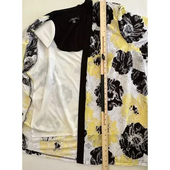 R&M Richards Womens Cardigan Top Size 24W Open Front Floral USA Vintage - Picture 7 of 9